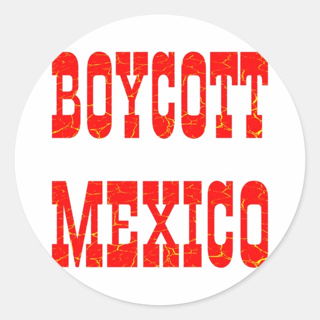 Adesivo Redondo Boicote México (Frente)