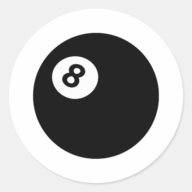 Adesivo Redondo Bola 8 (Frente)