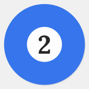 Adesivo Redondo Bola Azul Solida Billiard 2