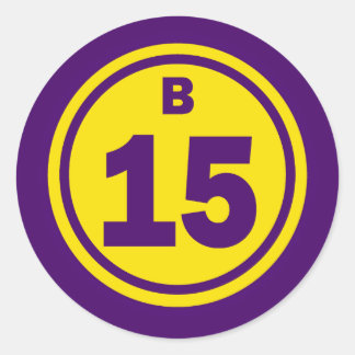 ADESIVO REDONDO BOLA B-15 BINGO