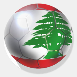 Adesivo Redondo Bola da bandeira da equipa de futebol do futebol