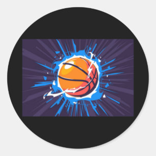 Adesivo Redondo Bola de Basquete