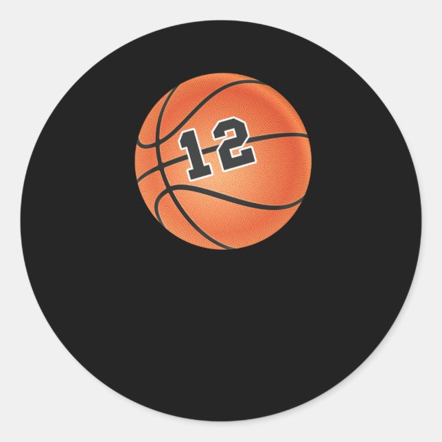 Adesivo Redondo Bola de Basquete 12 (Frente)