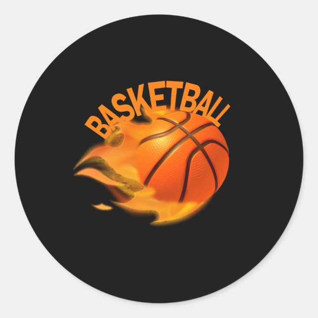 Adesivo Redondo Bola de Basquete 2 (Frente)