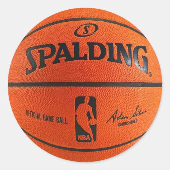 Adesivo Redondo Bola de basquetebol (Frente)