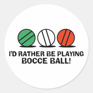 Adesivo Redondo Bola de Bocce engraçada