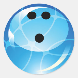 ADESIVO REDONDO BOLA DE BOLICHE AZUL RETRO