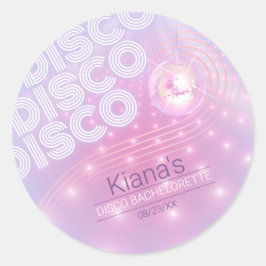 Adesivo Redondo Bola de Discoteca Retro Solteira V2 ID928