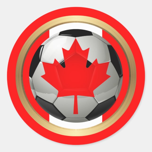 Adesivo Redondo Bola de Futebol Canadense (Frente)