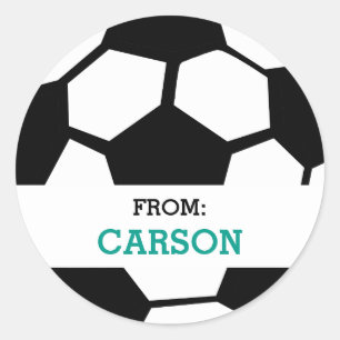 Adesivo Redondo Bola de futebol personalizada dos esportes -