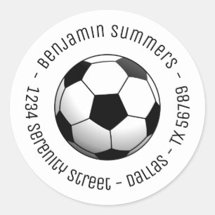 Adesivo Redondo Bola de Futebol Personalizada Redonda