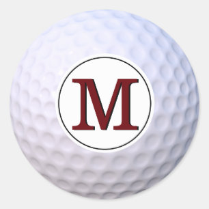 Adesivo Redondo Bola de Golfe Monograma Personalizável