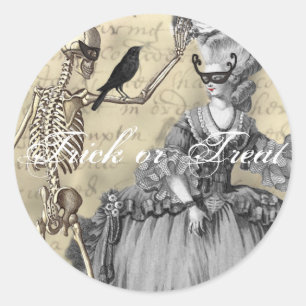 Adesivo Redondo Bola de mascarada do Dia das Bruxas