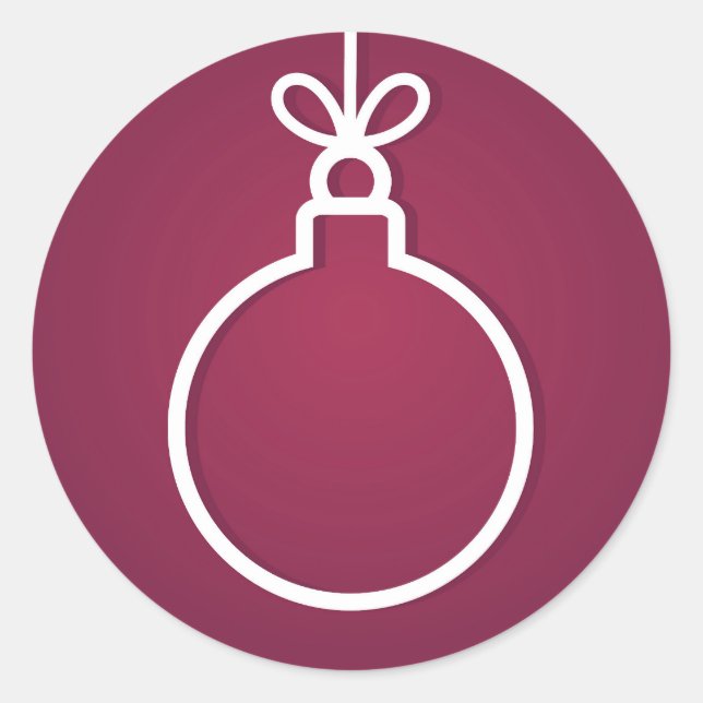 Adesivo Redondo Bola de Natal Sticker. Colocar para texto. (Frente)