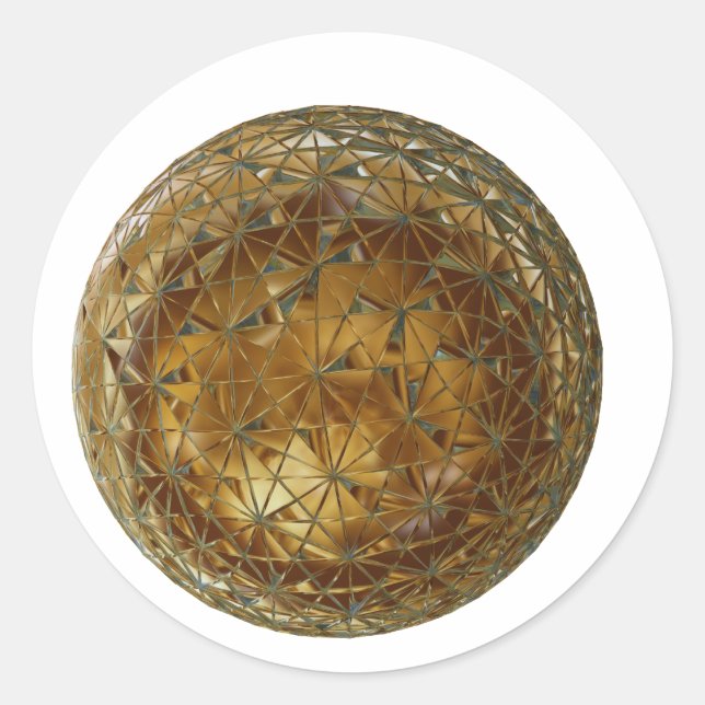 Adesivo Redondo bola de ouro (Frente)