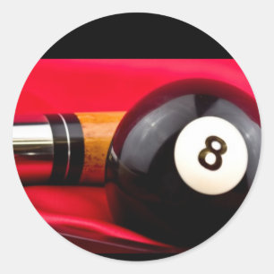 Adesivo Redondo Bola de piscina e indicação