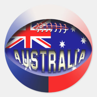Adesivo Redondo Bola de Rugby da Austrália