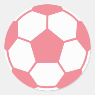 Adesivo Redondo Bola Rosa de Futebol