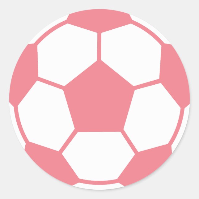 Adesivo Redondo Bola Rosa de Futebol (Frente)