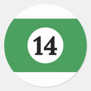 Adesivo Redondo Bola Verde Billiard Stripes 14