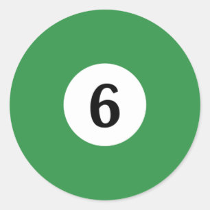 Adesivo Redondo Bola Verde Sólida Billiard 6