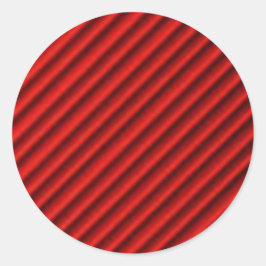 Adesivo Redondo Bola Vermelha com Abstrato de Linhas Pretas