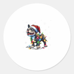 Adesivo Redondo Bolas Francesas Engraçadas Natal Santa Hat Lights