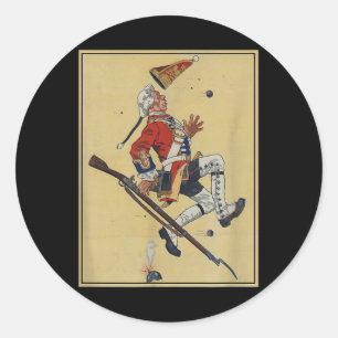 Adesivo Redondo Bolas Soldier de Redcoat Britânicas - Americanas