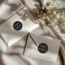 Adesivo Redondo Bold  Black Wedding