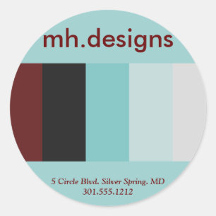 Adesivo Redondo Bold Designer Business Stickers