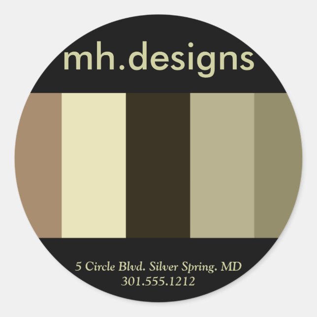 Adesivo Redondo Bold Designer Business Stickers (Frente)