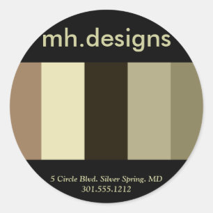 Adesivo Redondo Bold Designer Business Stickers