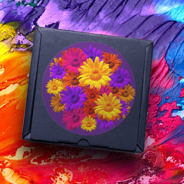 Adesivo Redondo Bold Girly Hippie Flores Legal Diversão Girly Oite (Criador carregado)