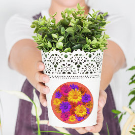 Adesivo Redondo Bold Girly Hippie Flores Legal Diversão Girly Oite