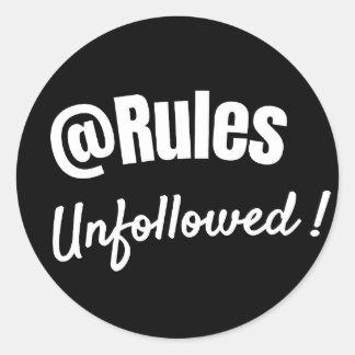 Adesivo Redondo Bold Minimalist Rebellious Quote sticker