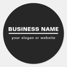 Adesivo Redondo Bold Modern Business Name Modelo | B&W