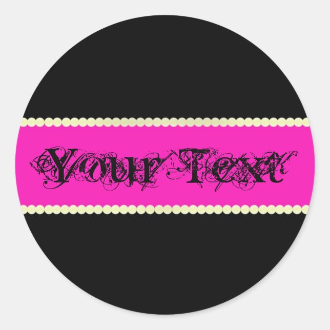 Adesivo Redondo Bold Satin Sticker (Frente)