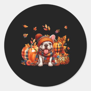 Adesivo Redondo Boletim Francês Ação de Graças Leopard Pumpkins Ca