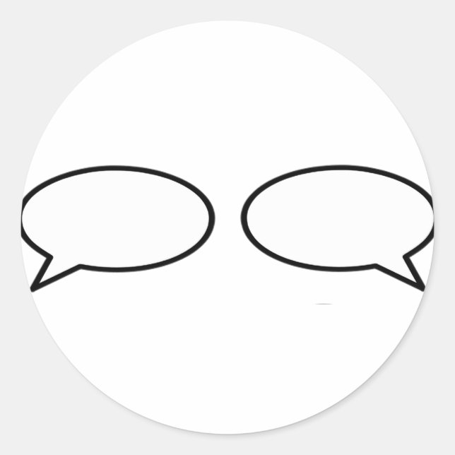 Adesivo Redondo Bolha da palavra da esquerda à direita os (Frente)