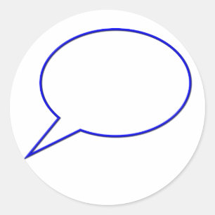 Adesivo Redondo Bolha de fala vazia nº 2