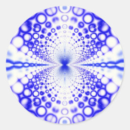 Adesivo Redondo Bolhas azuis