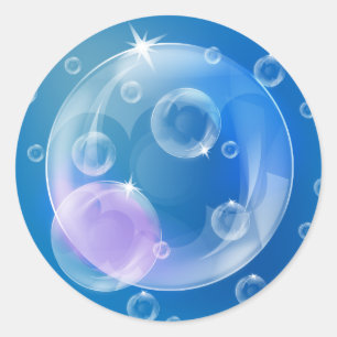 Adesivo Redondo Bolhas de sabão