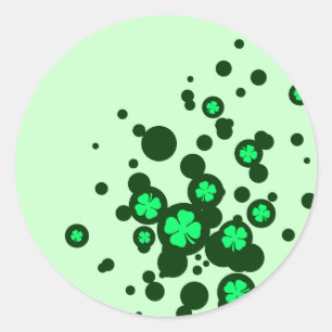 Adesivo Redondo bolhas de shamrock