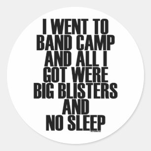Adesivo Redondo Bolhas do acampamento da banda