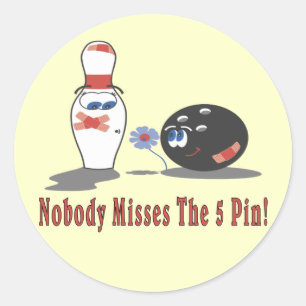 Adesivo Redondo Boliche 5 pinos