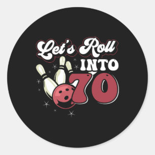 Adesivo Redondo Boliche A Passar Para 70 Boliches Aniversário