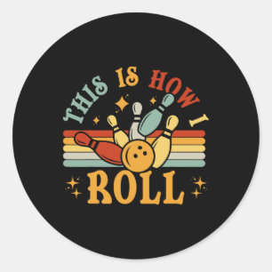 Adesivo Redondo Boliche De Cat Vintage É Assim Que Eu Engraçado