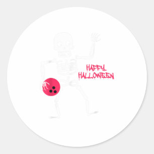 Adesivo Redondo Boliche de Halloween Assustadora Fantasma