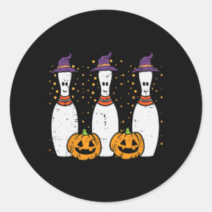 Adesivo Redondo Boliche de Halloween Costume Bowler Men Women Kids