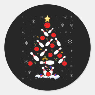Adesivo Redondo Boliche Engraçada Árvore De Natal Luz Xmas Para Ho